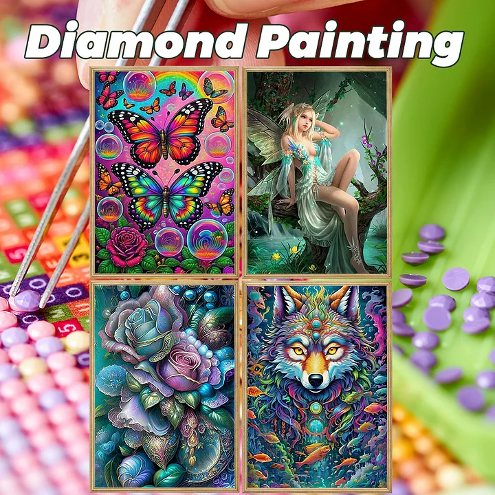 ARTDOT 4 Pièces Diamond Painting, 5D Peinture Diamant Paysages D'automne Broderie Diamant Kit