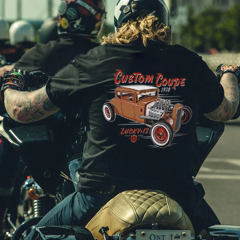 CUSTOM COUPE LUCK 13 Classic Car Print Men's T-shirt