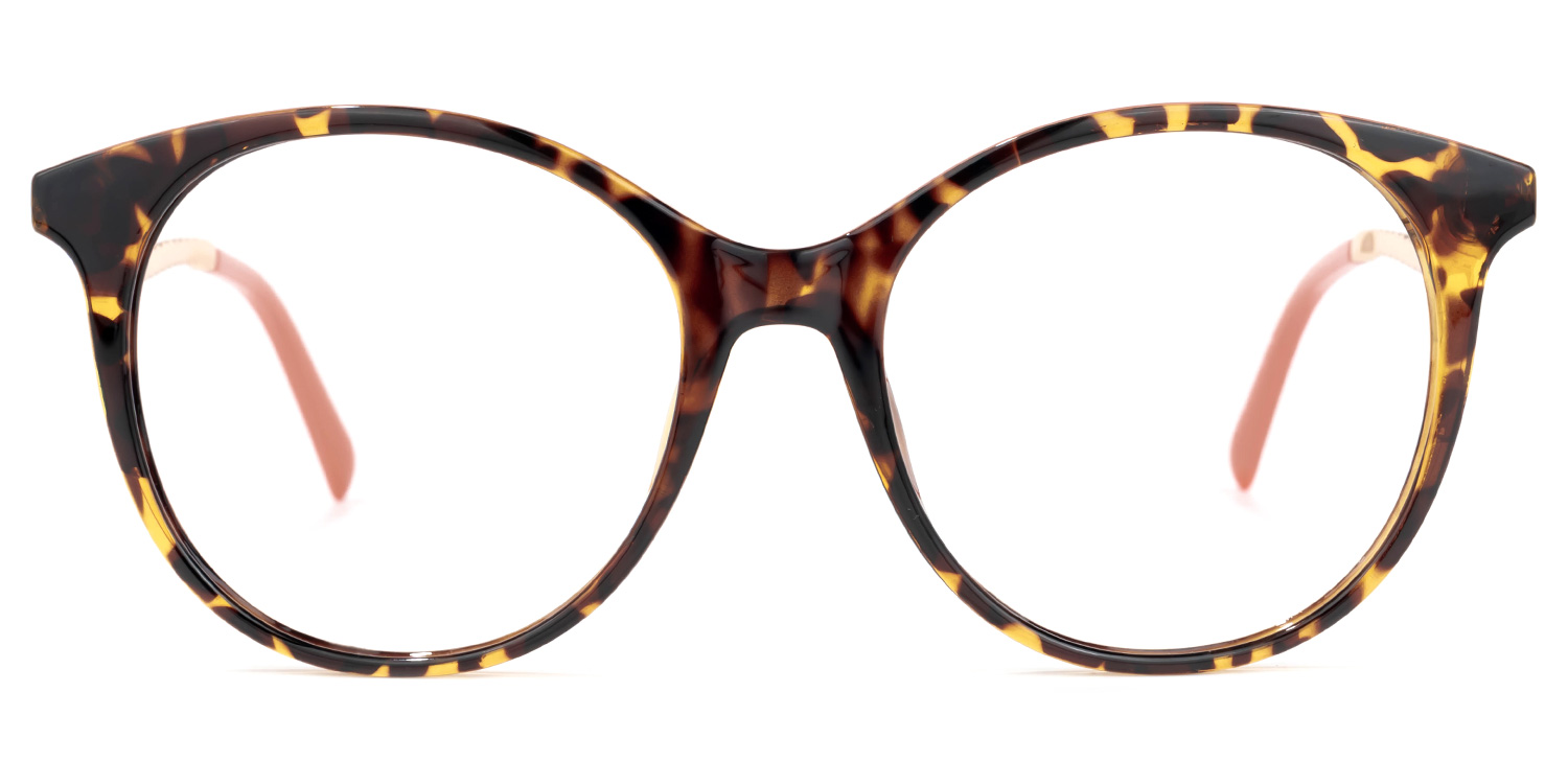 Keshawn Gelb-Tortoise Rund Brille Gelb-Tortoise