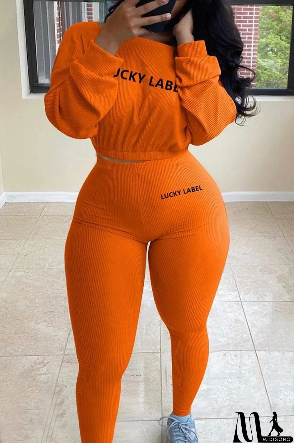 MidiSono - White Fashion Casual Pit Article Fabrics Letter Embroidered Boat Neck Two Pieces