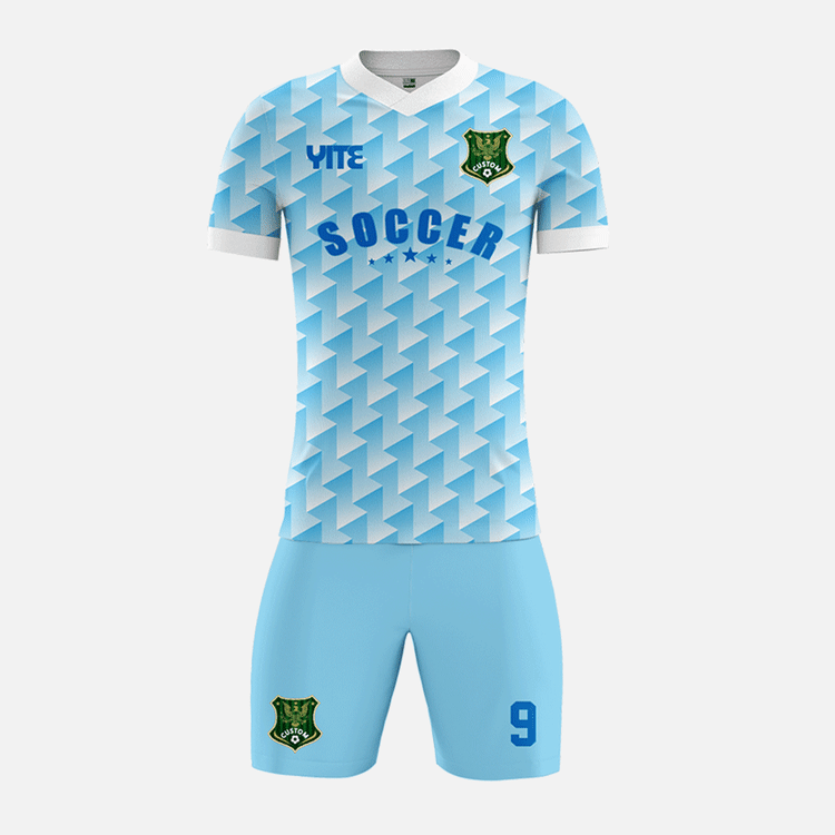 YITE | YTZQ066-Blue  And White Soccer Uniforms