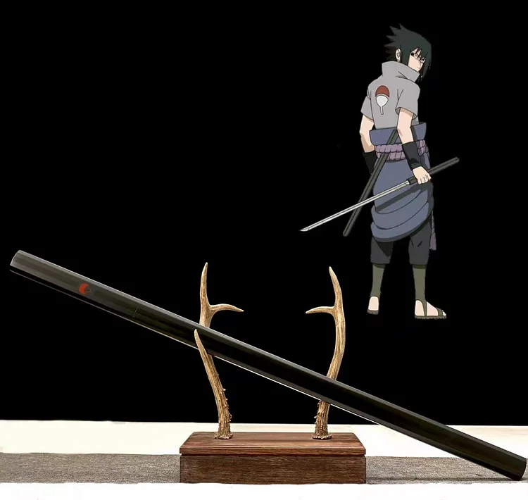 Naruto Anime Sword,Sasuke Katana,Black style,Kusanagi Sword,Japanese Samurai Sword,Real Handmade anime Katana,High-carbon steel Swords,gift