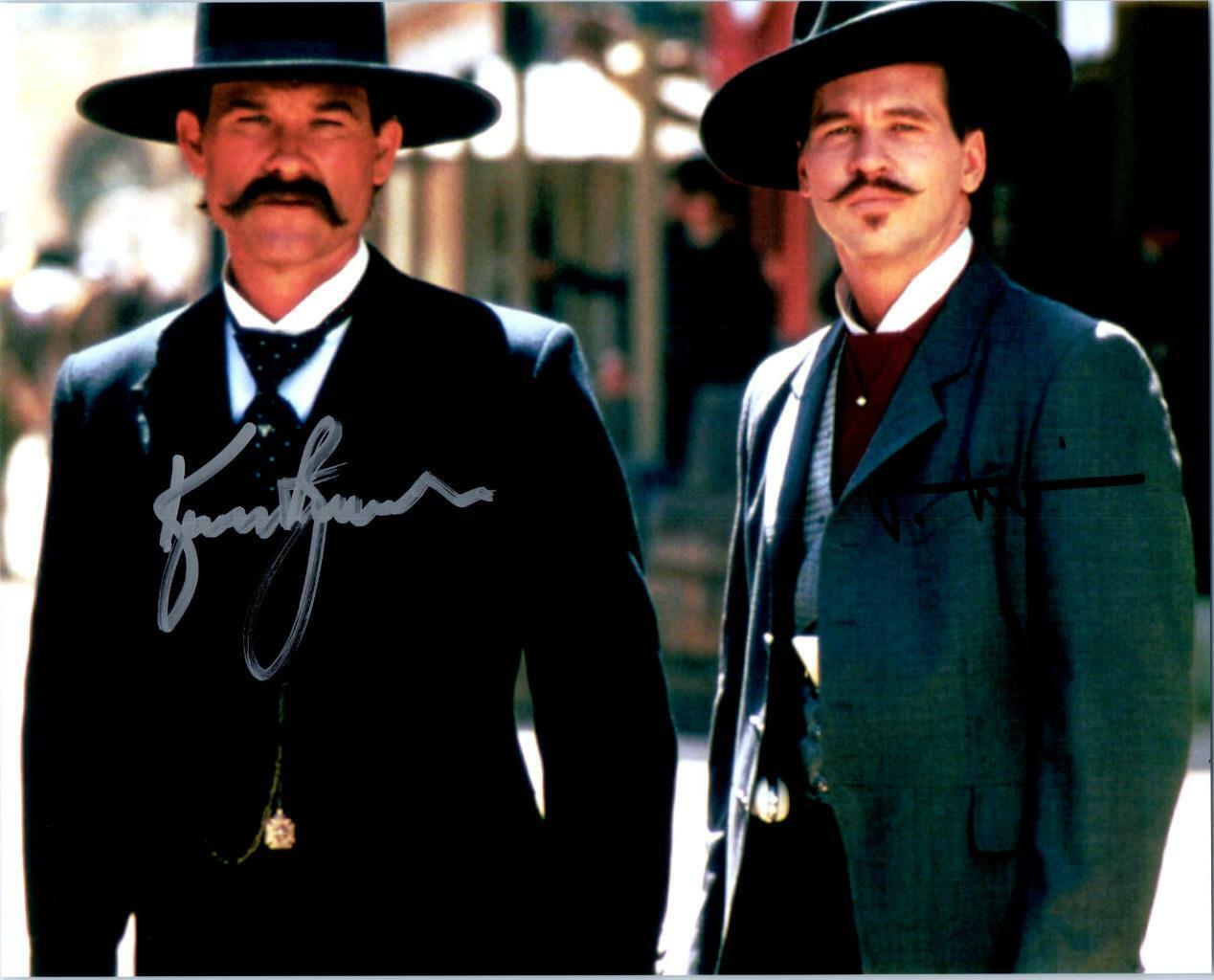 Kurt Russell Val Kilmer 8x10 Autographed signed Photo Poster painting Picture and COA