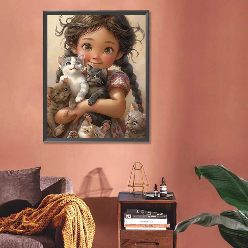 Full Round Diamond Painting 40*50cm - Sweet Girl