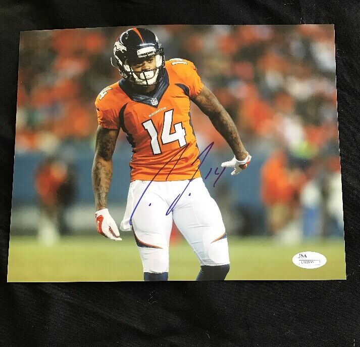 CODY LATIMER AUTOGRAPHED 8X10 BRONCOS BRONCOS Photo Poster painting JSA/COA NFL AUTO