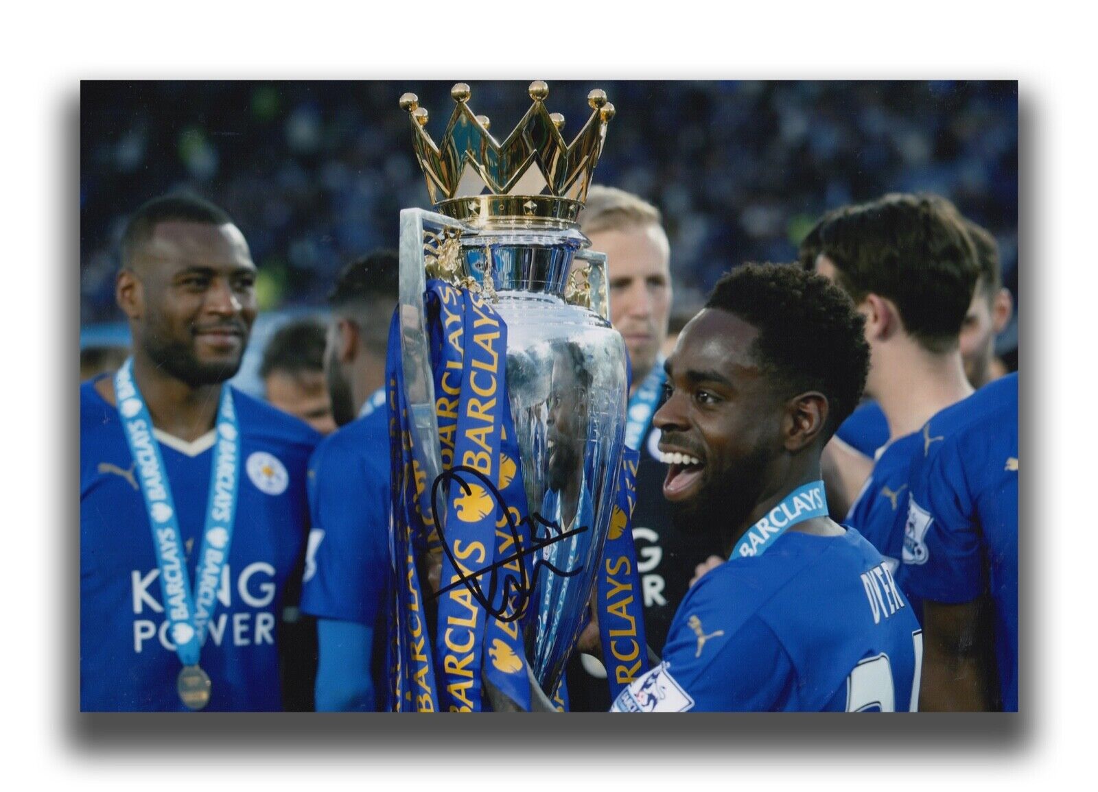 NATHAN DYER HAND SIGNED 12X8 Photo Poster painting - LEICESTER CITY - FOOTBALL AUTOGRAPH 1.