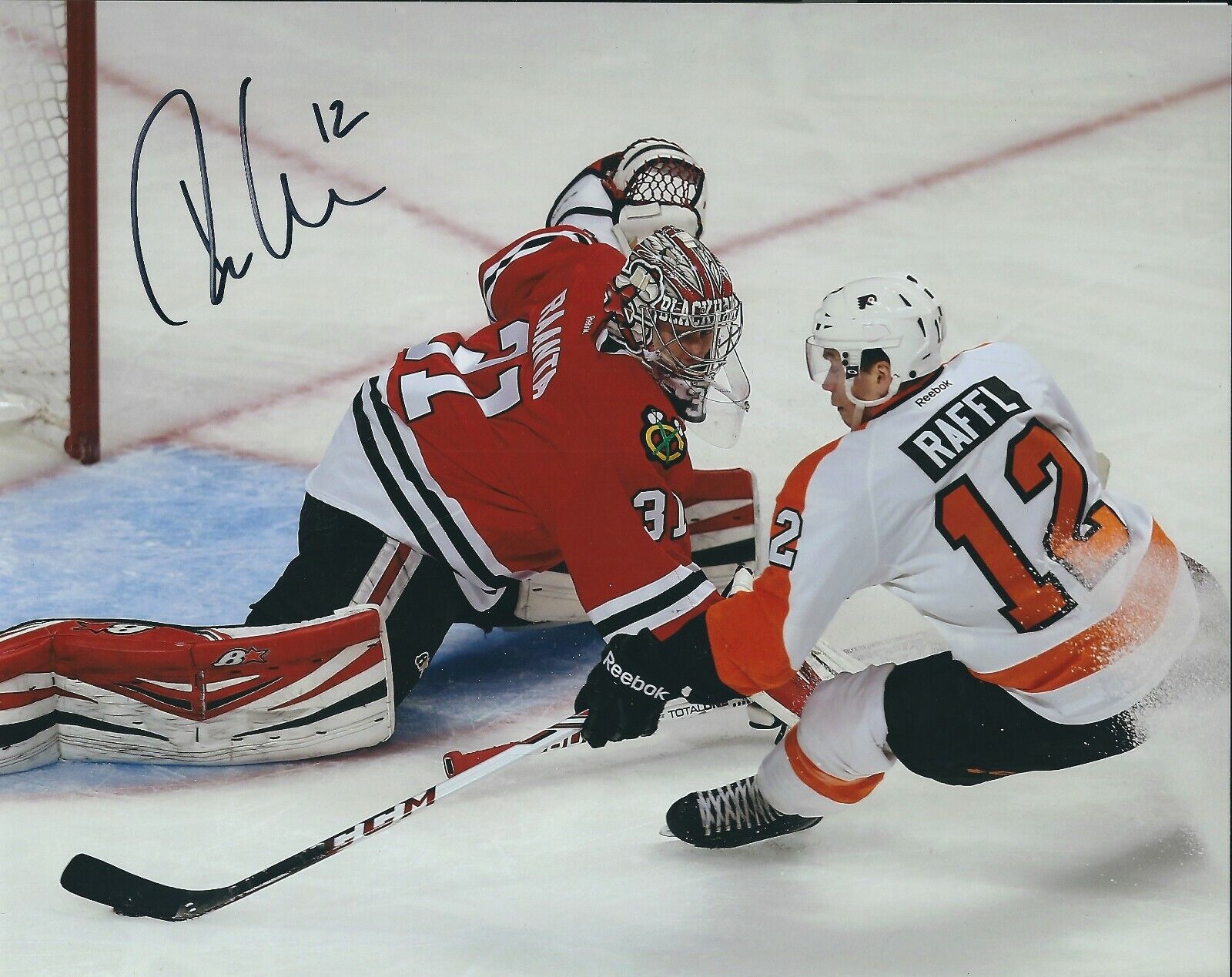 Autographed MICHAEL RAFFL 8X10 Philadelphia Flyers Photo Poster painting - w/COA