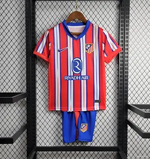 2024/2025 Atletico Madrid Home Soccer Jersey 1:1 Thai Quality Kids Size