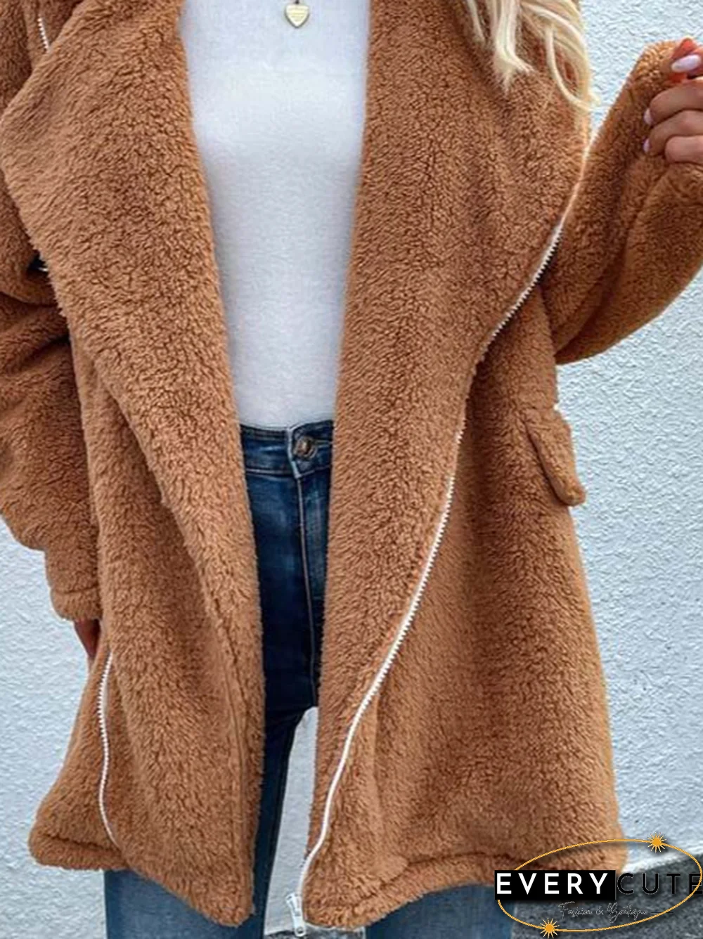 Loose Casual Others Teddy Jacket