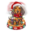 DIY Christmas Dachshund-Acrylic Diamond Painting Ornaments With Shaking Head Function