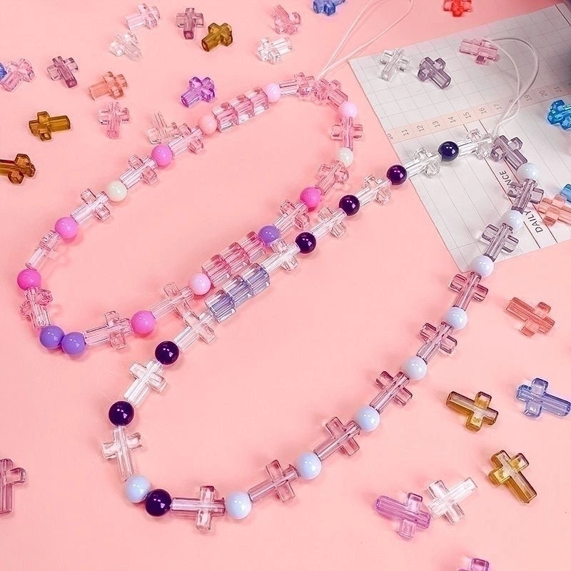 1 Piece Arylic Cross Beads
