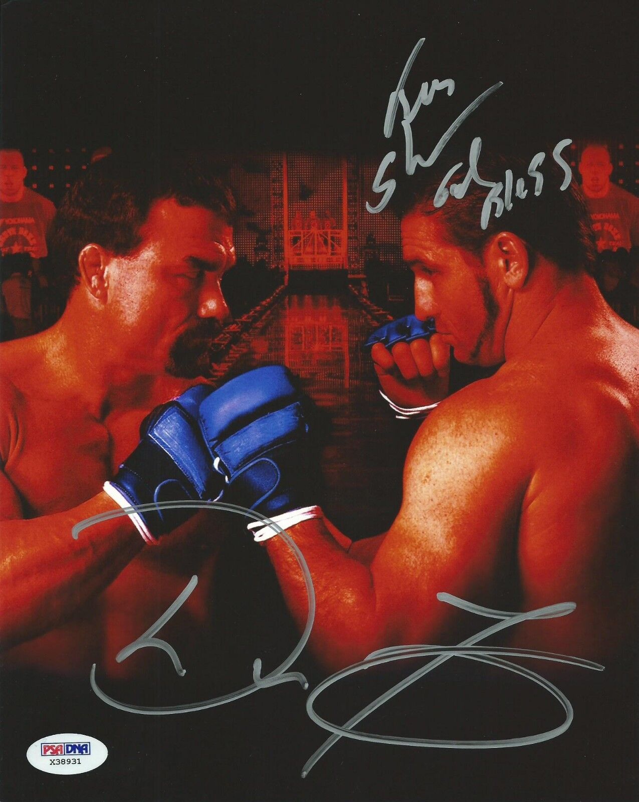 Don Frye & Ken Shamrock Signed UFC 8x10 Photo Poster painting PSA/DNA COA Pride 19 Picture Auto