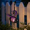 Painted Iron Bee Sculpture Metal Insect Garden Hanging Ornament