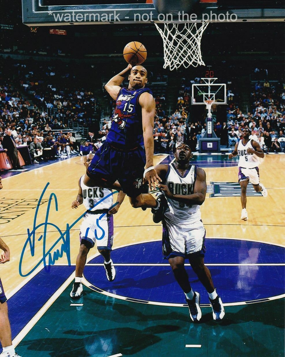 VINCE CARTER SIGNED AUTOGRAPH 8X10 Photo Poster painting TORONTO RAPTORS