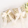 1 Set | Gold Sequin Flower Girl Petal Basket and Ring Bearer Pillow Wedding Set