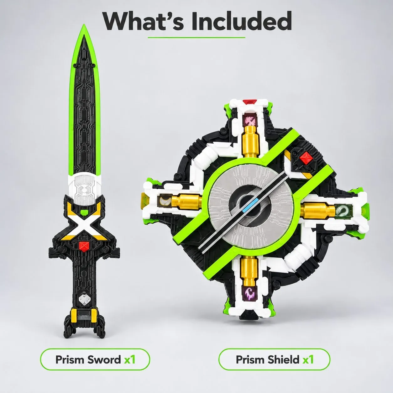 Kamen Rider W Prism Sword and Shield Replica Prop - 3D Printed PLA Collectible 1.2m