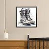 Bottes de cow-boy - peinture au diamant rond - 40 * 40cm