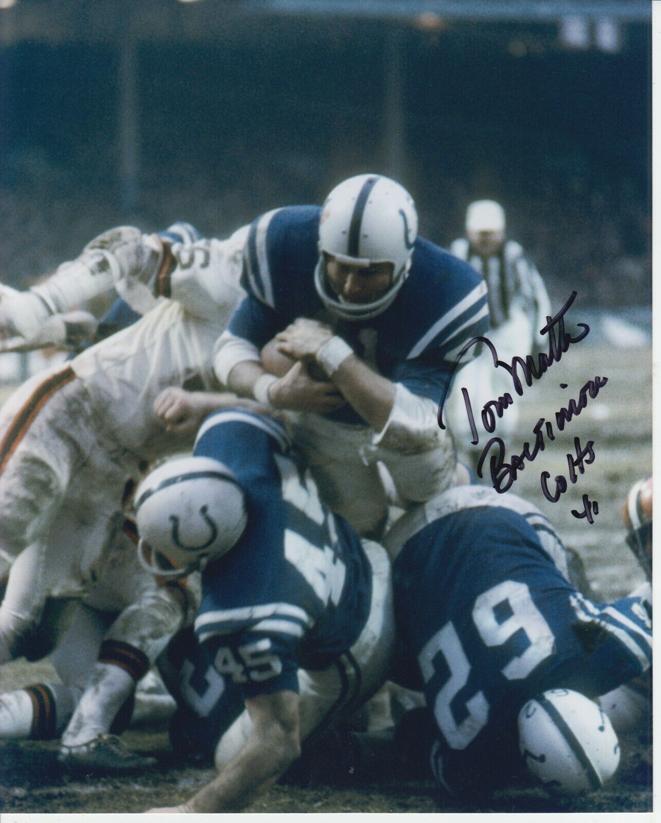 Tom Matte 8x10 Signed Photo Poster painting w/ COA Baltimore Colts #3