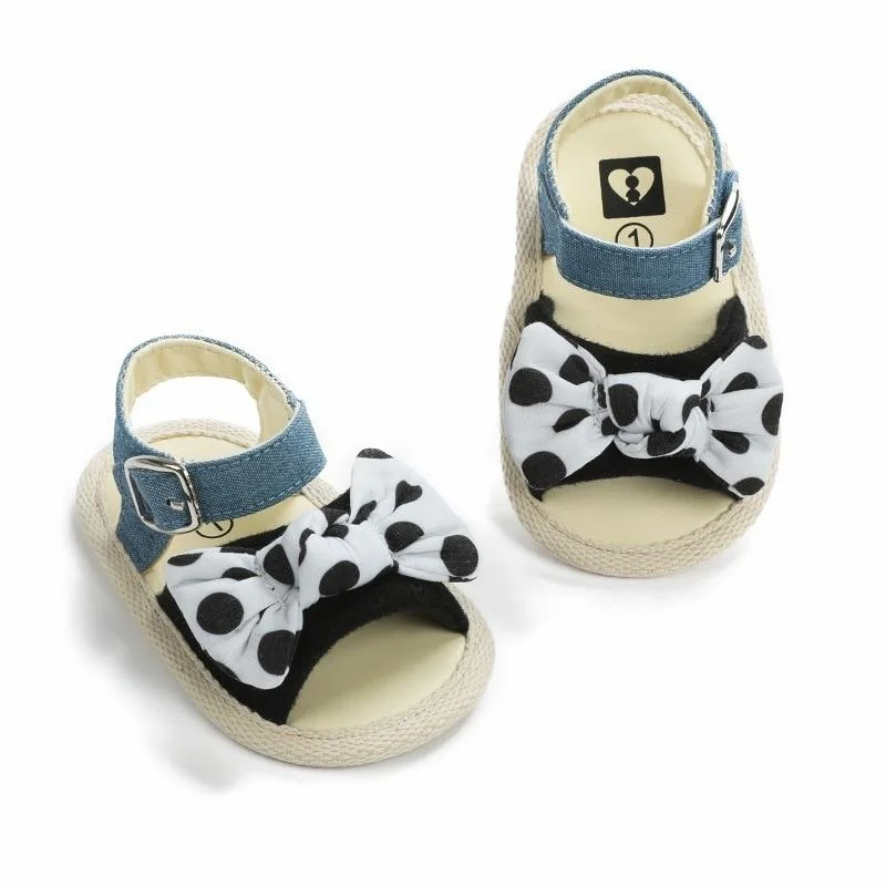 Fashion Newborn Infant Baby Girls Princess Shoes Bowknot Toddler Summer Sandals PU Non-slip Shoes 0-18M