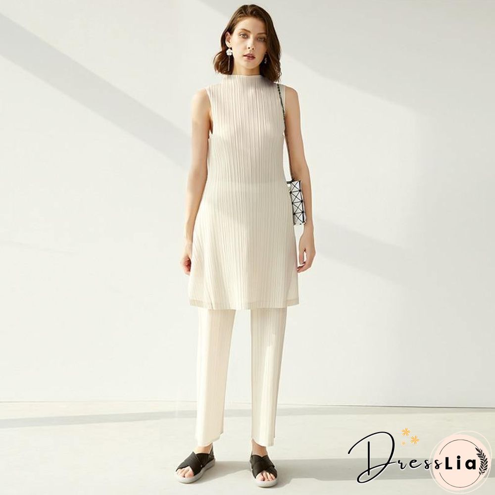 casual straight pants 2 piece set women outfits