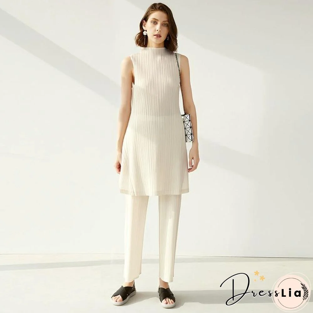 casual straight pants 2 piece set women outfits