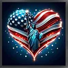 Independence Day Statue Of Liberty-11CT Stamped Cross Stitch 40*40cm tapestrymarket