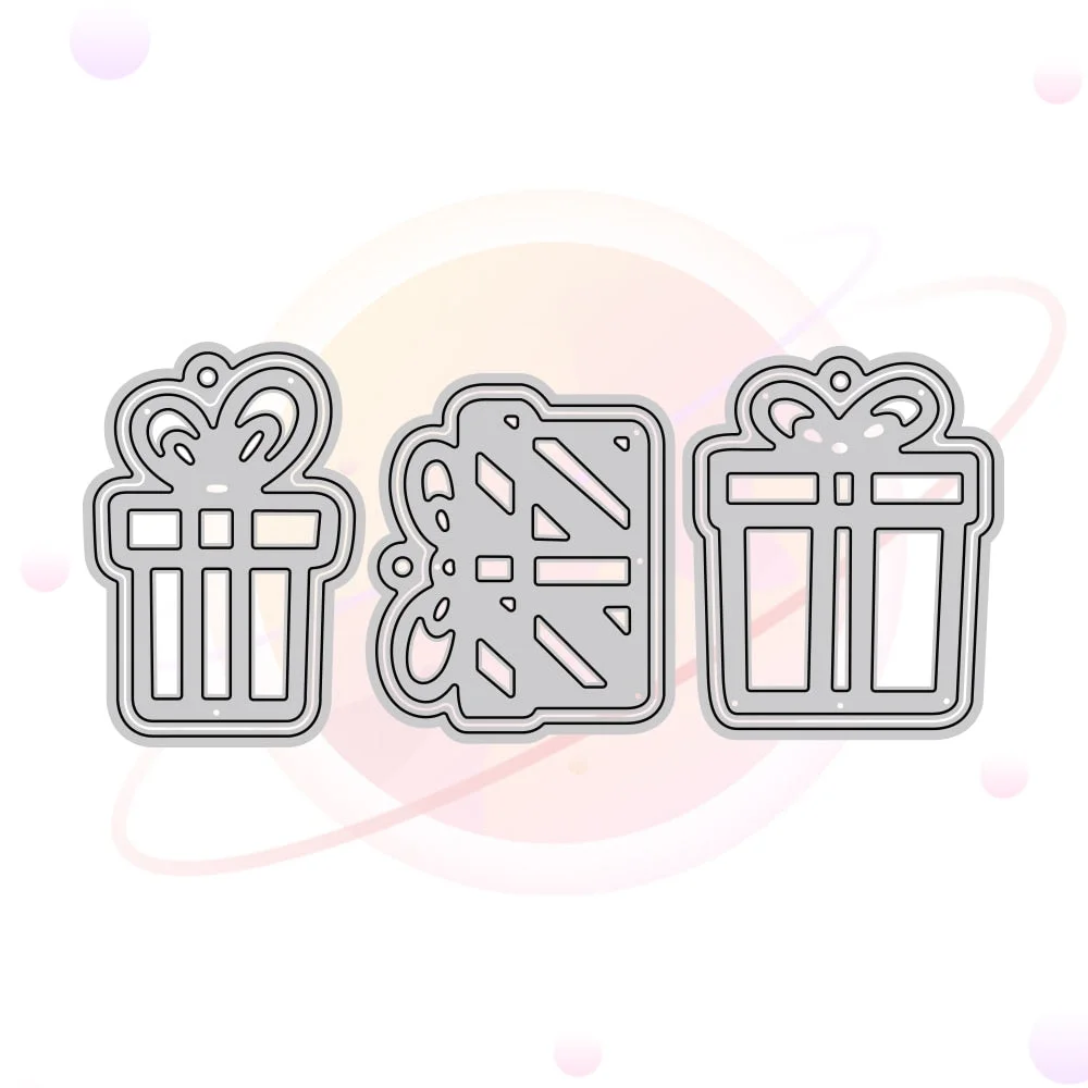 Christmas Gift Metal Cutting Dies Template for DIY Scrapbooking Stencil Diary Photo Album Craft Paper Card Decorative Cut Dies