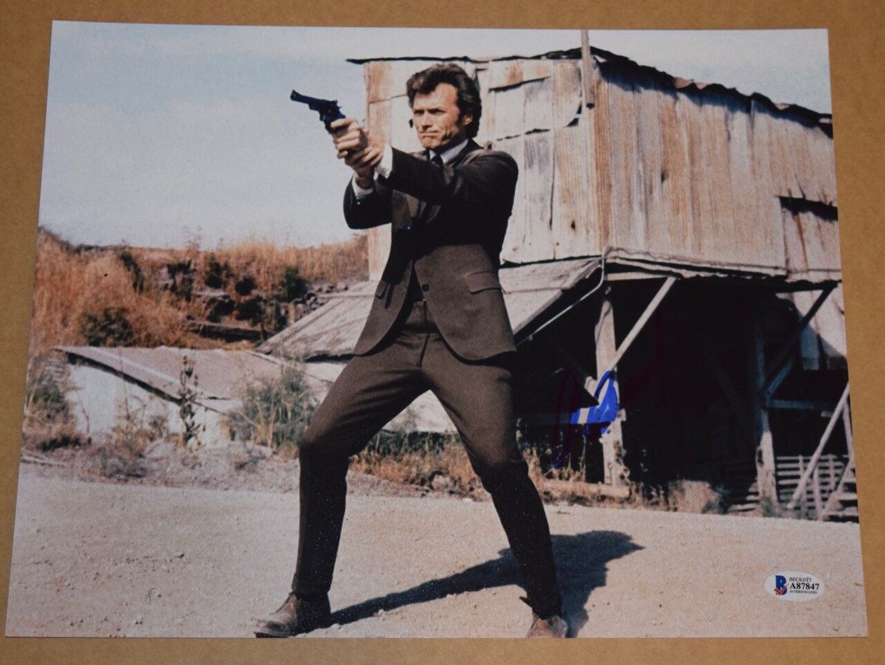 Clint Eastwood Signed Autographed 11x14 Photo Poster painting DIRTY HARRY Beckett BAS COA