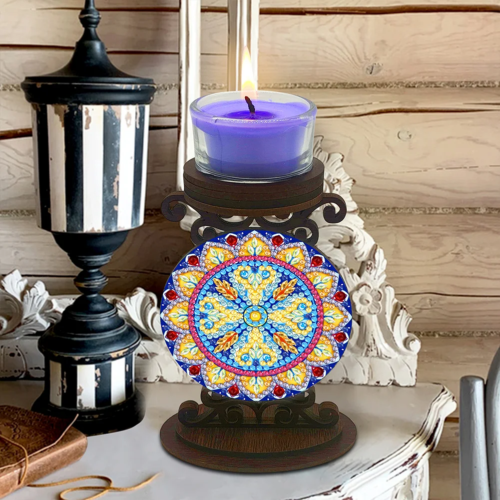 DIY Mandala Diamond Painting Candle Holder Ornaments Aromatherapy Candle Holder