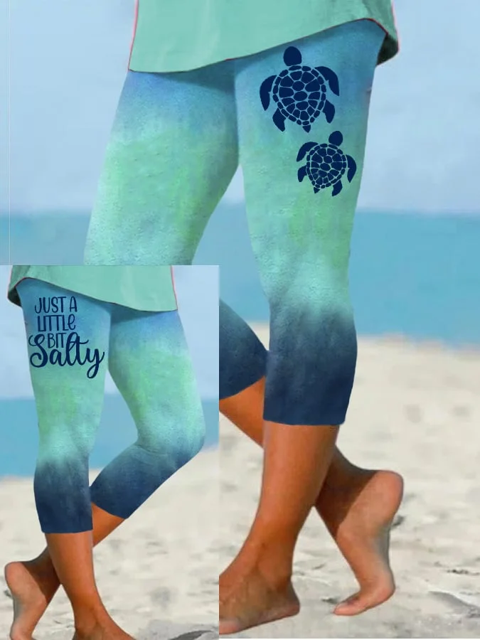 🔥Buy 3 Get 10% Off🔥Women's Hawaiian Just a Little Bit Salty Print Casual Leggings