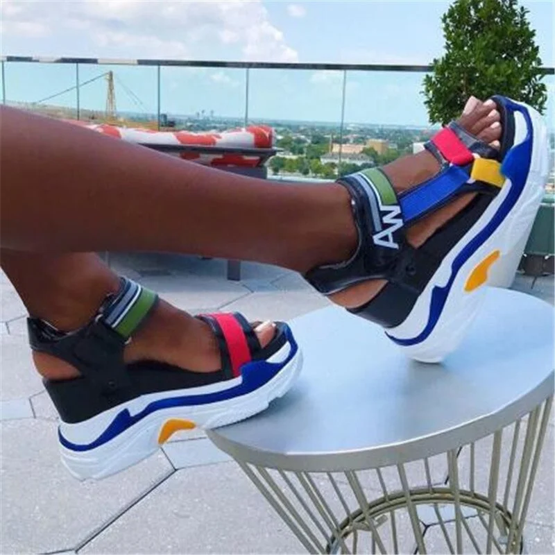 2021 New Fashion Platform Wedge Sandals Women Shoes Summer Super High Heels Ladies Casual Shoes increased thick bottom sandals