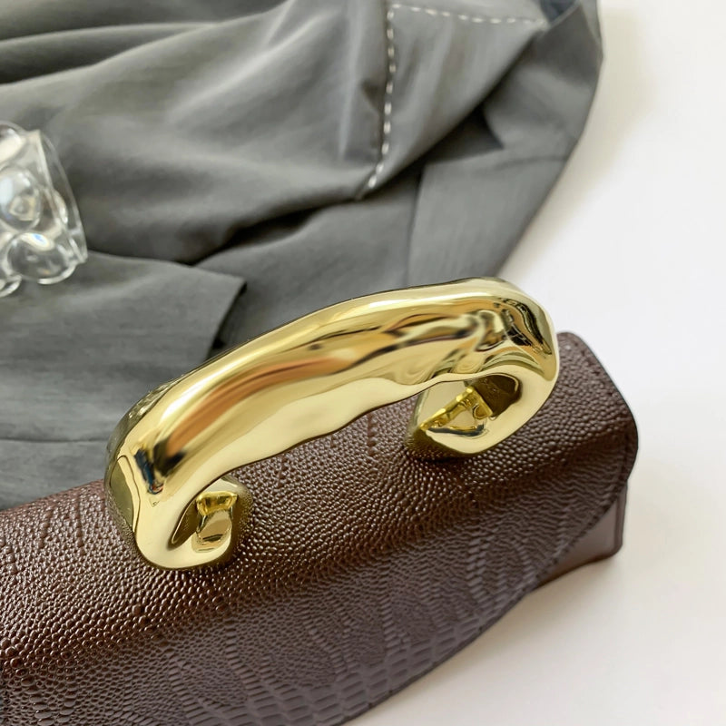 Crocodile Pattern Bag Women’s Handbag Personalized Pu Shoulder Messenger Bag