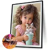 Diamond Painting -DIY Full Square Drill Pet Girl(45x55cm)