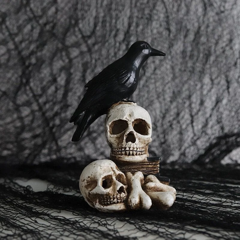 🎃 Resin Skeleton Decoration Light & Skull Crow Light