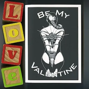 pornhint Pornhint Be My Valentine - Erotic Fetish Shibari Rope BDSM Card - BDSM Valentine's Day Card 5x7 inch