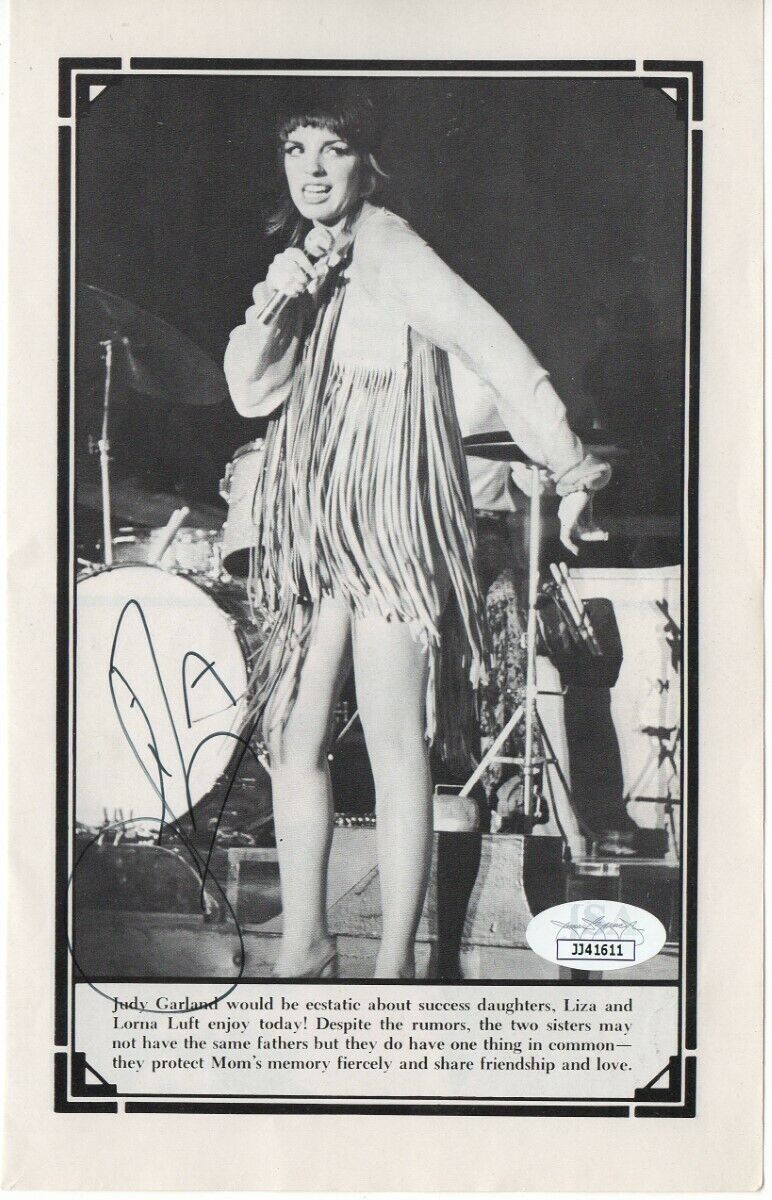 Liza Minnelli Signed Autographed Book Page Photo Poster painting Actress Singer JSA JJ41611