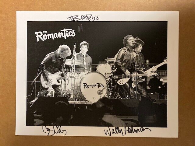 The Romantics Rock Band Signed 8x10 Photo Poster painting(3sig)Wally Palmer,Brad Elvis,Rich Cole