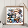 Sewing Machine Gnome-18CT Stamped Cross Stitch 30*30cm/11.81*11.81in