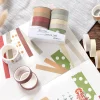 Macaron Plain Color Geometric Paper Tapes 10in1 Set Craft Lover Student Scratchbook Diary Photobook Decorative Stationery