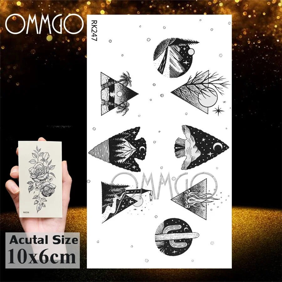 Sdrawing Dream Catcher Butterfly Feather Temporary Tattoos Sticker Black Henna Body Art Arm Fake Tatoos Leaf Sexy Custom Tattoo
