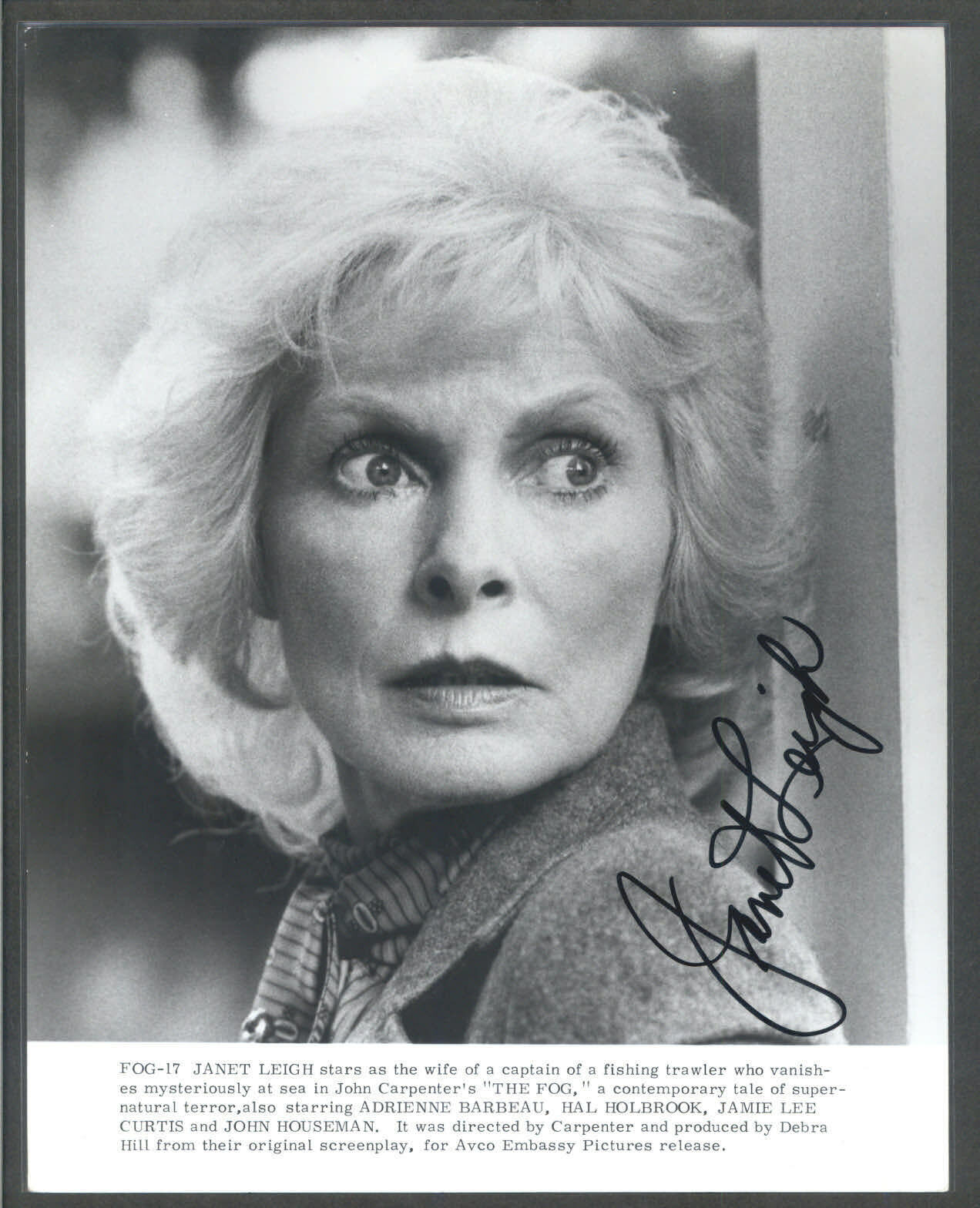 Janet Leigh - Signed Vintage Celebrity Autograph Photo Poster painting - The Fog - Psycho