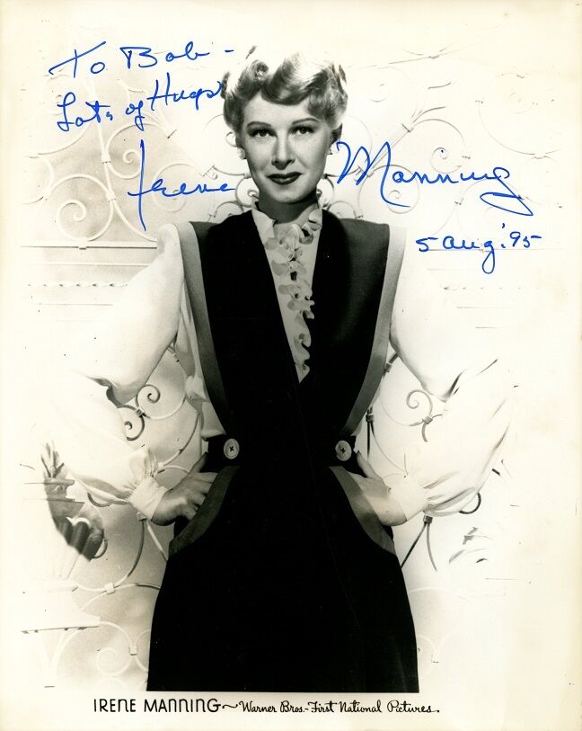 IRENE MANNING Signed Vintage Photo Poster painting - SUPERMAN