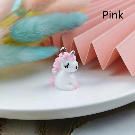 Bulk 10 30 Cartoon Unicorn Horse Charm,Resin Animal Charms Pendants For DIY Handmade Keichain Earring Necklace Jewelry Accessories