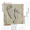 Diamond Painting -DIY Round Drill Stone Art Footprint(40x40cm)