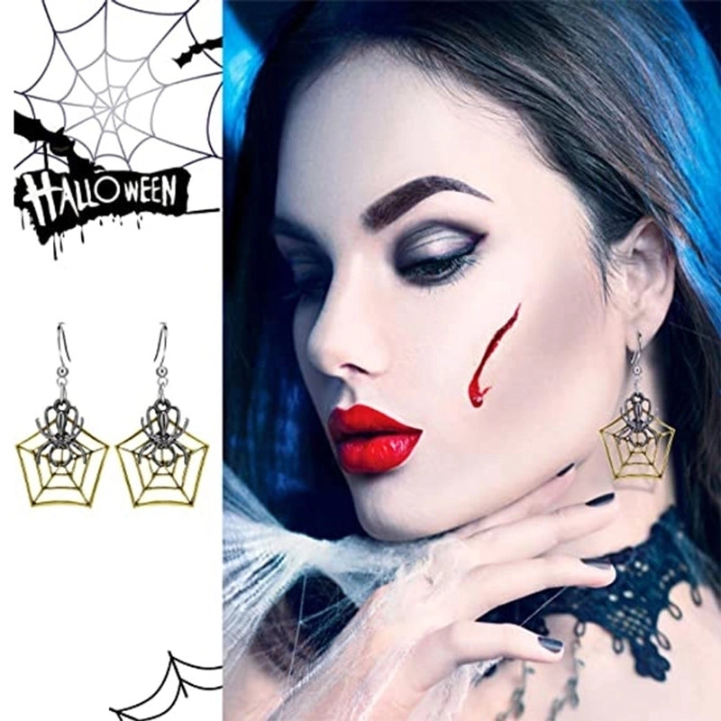 6 Pieces Gothic Cat Spider Alloy Women’S Drop Earrings 1 Pair