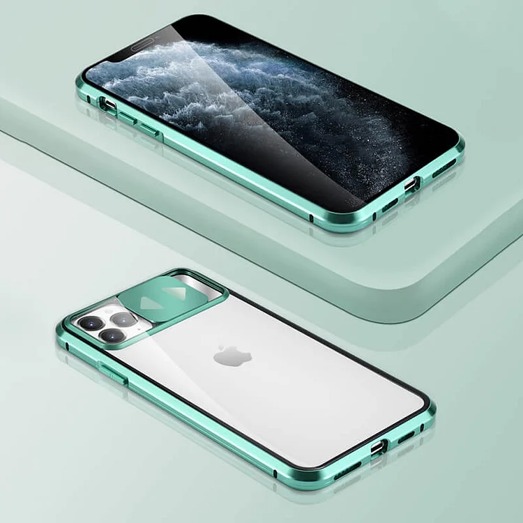 2023 iPhone Double-Sided Slide Cover Lens Protection Phone Case