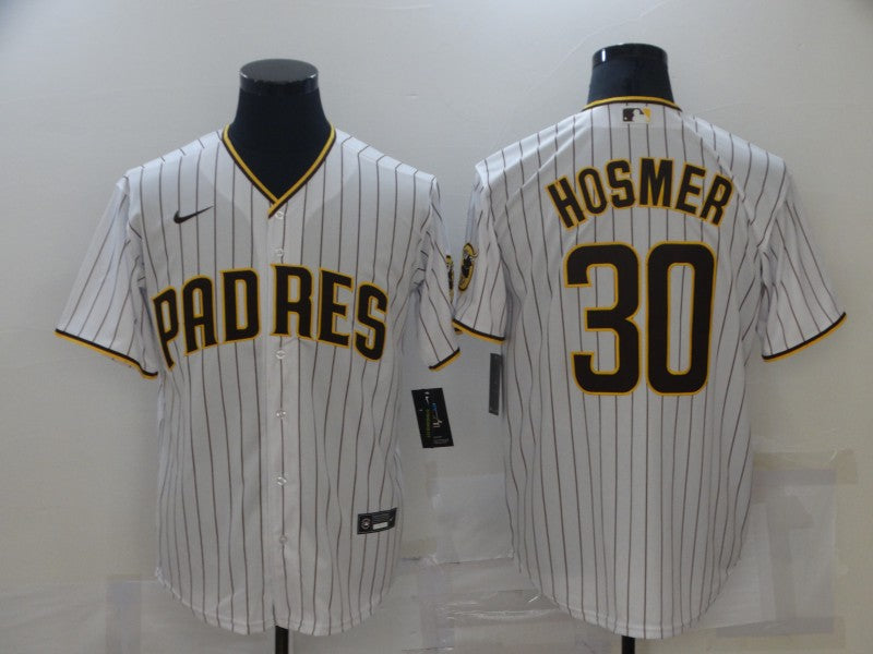 Men's San Diego Padres Eric Hosmer #30 White Stitched Jersey mysite