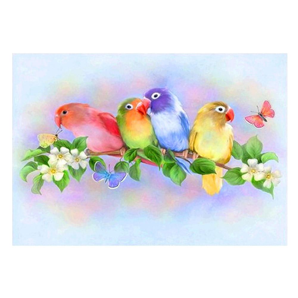 

40*30CM - Animal Birds - Round Drill Diamond Painting, 501 Original