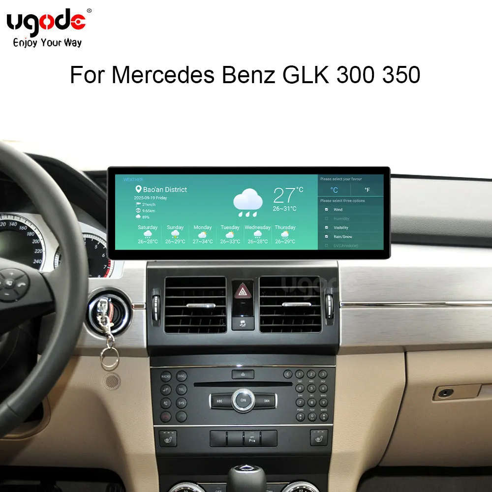 14,9 Zoll f&uuml;r Mercedes Benz GLK 300 320 350 2008-2015 Jahr Apple CarPlay Android Auto Display Monitor Upgrade Autoradio Stereo