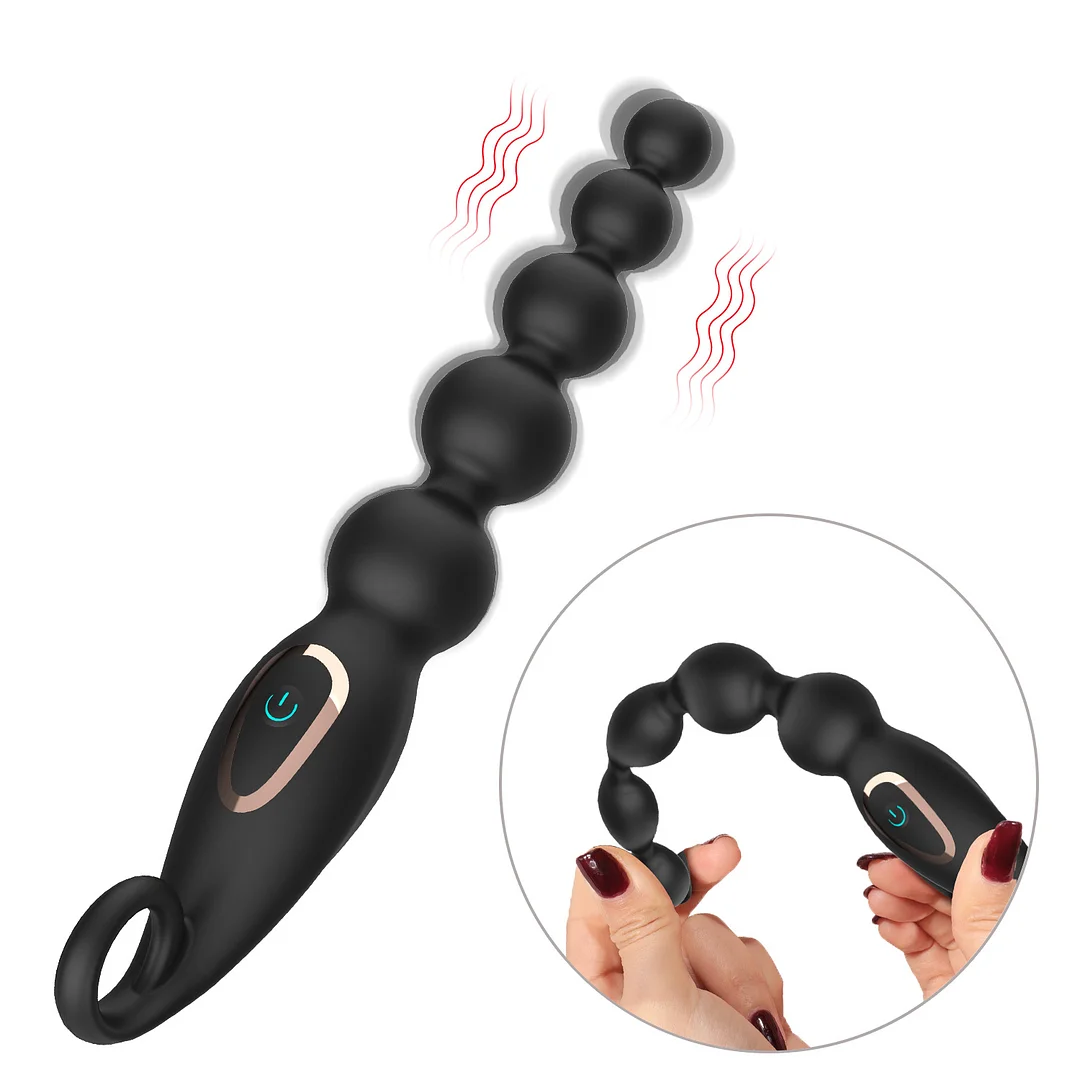 7 Frequency Pull Bead Anal Plug Male And Female Vibrating Masturbation Rosetoy Official